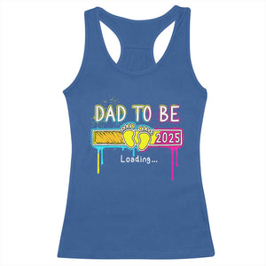 New Dad 2025 Racerback Tank Top Loading Dad To Be Est 2025 TS09 Royal Blue Print Your Wear