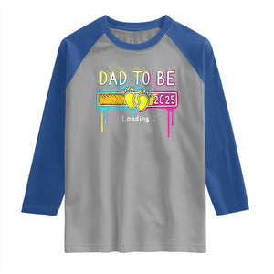 New Dad 2025 Raglan Shirt Loading Dad To Be Est 2025 TS09 Sport Gray Royal Print Your Wear