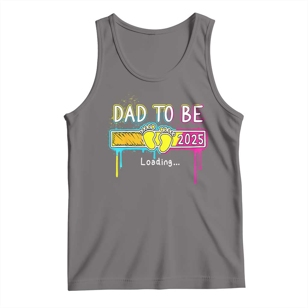 New Dad 2025 Tank Top Loading Dad To Be Est 2025 TS09 Deep Heather Print Your Wear