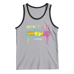 New Mom 2025 Tank Top Loading Mom To Be Est 2025 TS09 Athletic Heather Black Print Your Wear
