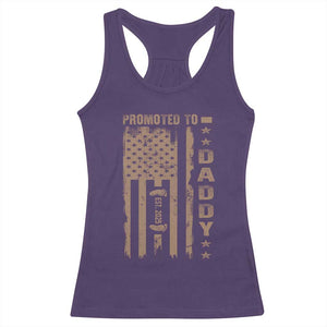 New Dad 2025 Racerback Tank Top Promoted To Daddy Est 2025 TS09 Purple Print Your Wear