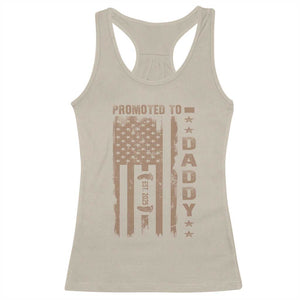 New Dad 2025 Racerback Tank Top Promoted To Daddy Est 2025 TS09 Sand Print Your Wear