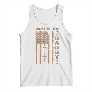 New Dad 2025 Tank Top Promoted To Daddy Est 2025 TS09 White Print Your Wear