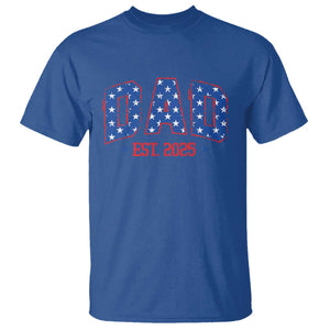 Dad Est 2025 T Shirt Patriotic America Flag New Father TS09 Royal Blue Print Your Wear