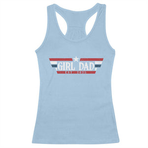 Girl Dad Est 2025 Racerback Tank Top New Dad Of Little Girl Daughter TS09 Light Blue Print Your Wear