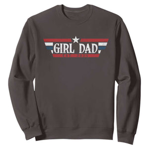 Girl Dad Est 2025 Sweatshirt New Dad Of Little Girl Daughter TS09 Dark Chocolate Print Your Wear