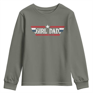 Girl Dad Est 2025 Youth Sweatshirt New Dad Of Little Girl Daughter TS09 Military Green Print Your Wear