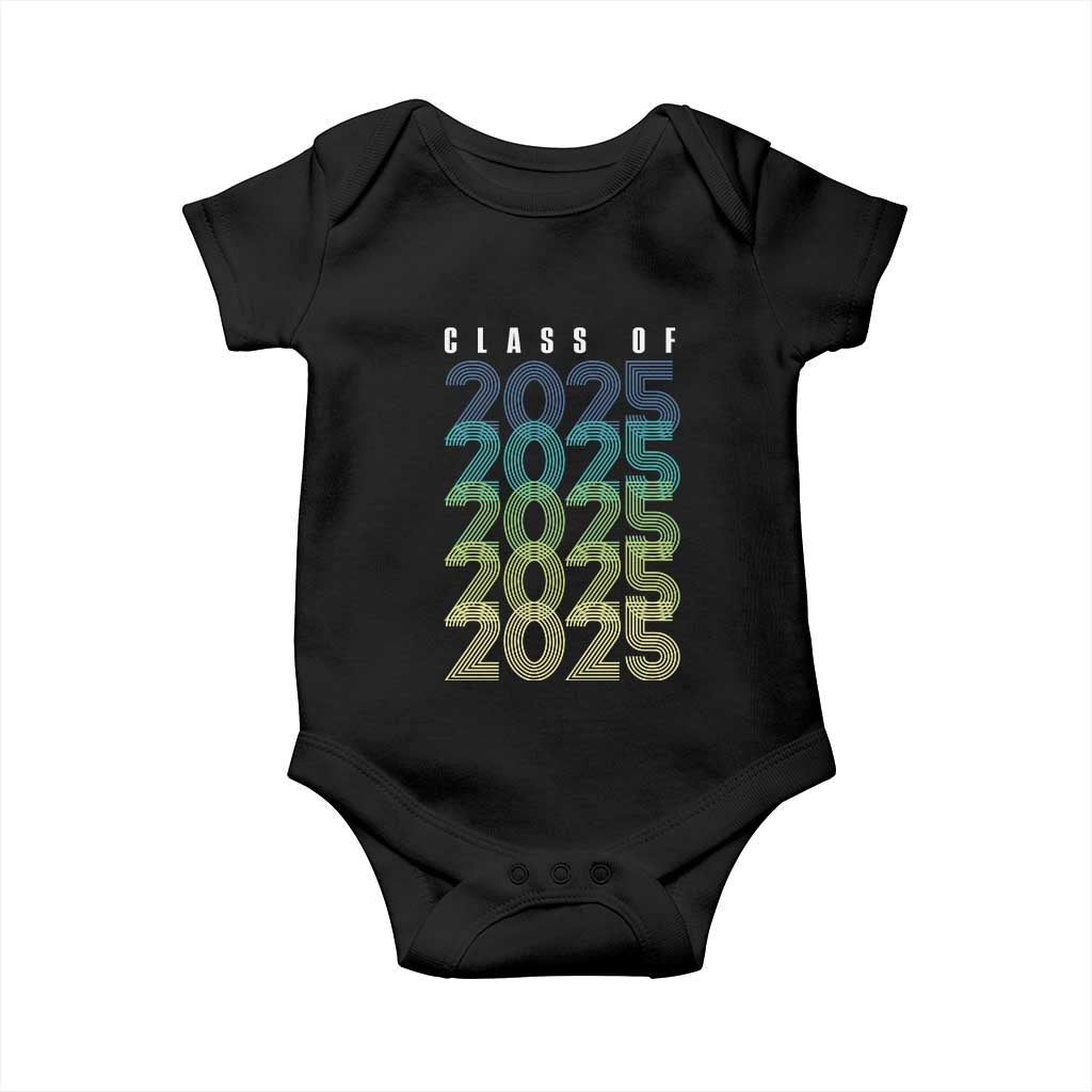 Graduation Baby Onesie Class Of 2025 Retro TS09 Black Print Your Wear
