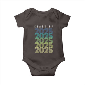 Graduation Baby Onesie Class Of 2025 Retro TS09 Dark Chocolate Print Your Wear