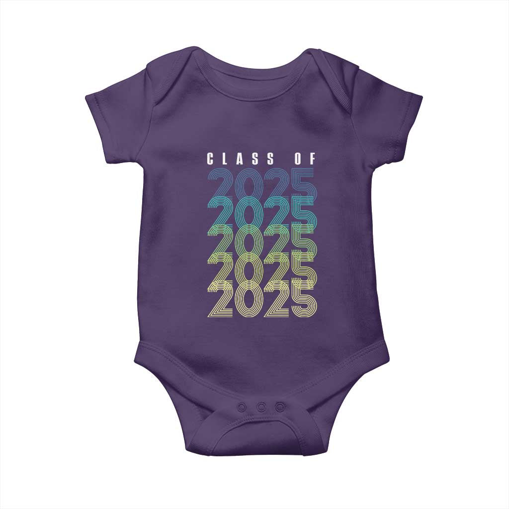 Graduation Baby Onesie Class Of 2025 Retro TS09 Purple Print Your Wear