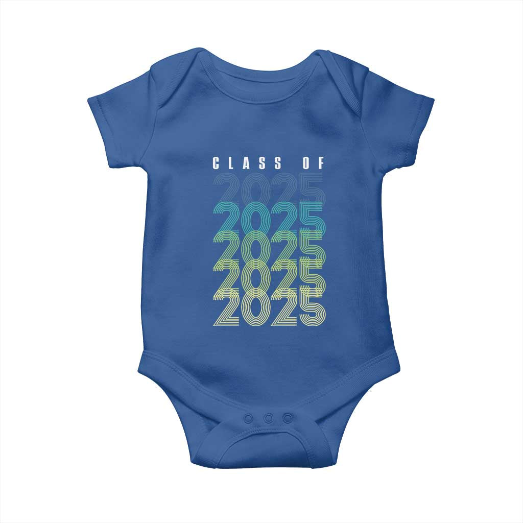 Graduation Baby Onesie Class Of 2025 Retro TS09 Royal Blue Print Your Wear