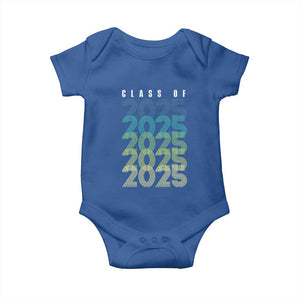 Graduation Baby Onesie Class Of 2025 Retro TS09 Royal Blue Print Your Wear