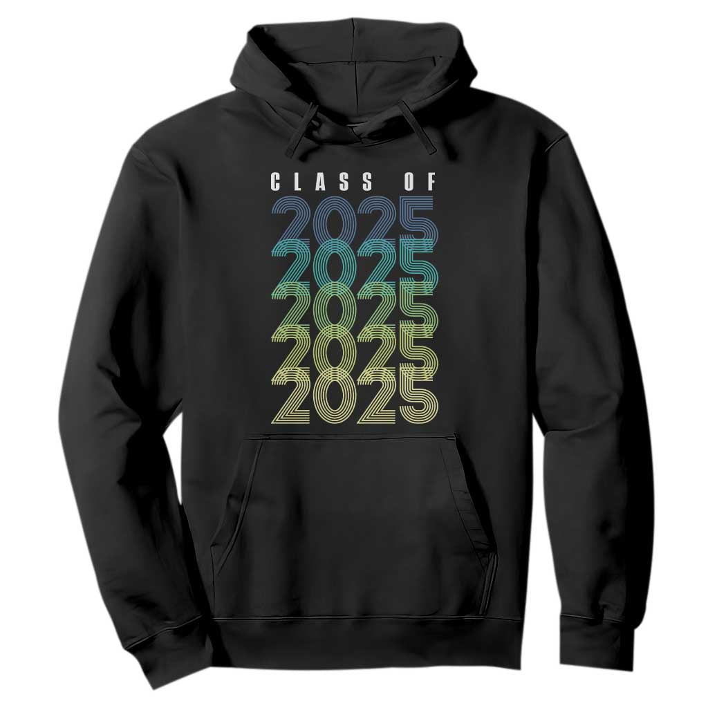 Graduation Hoodie Class Of 2025 Retro TS09 Black Print Your Wear