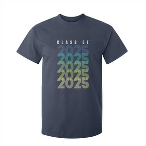 Graduation T Shirt For Kid Class Of 2025 Retro TS09 Navy Print Your Wear