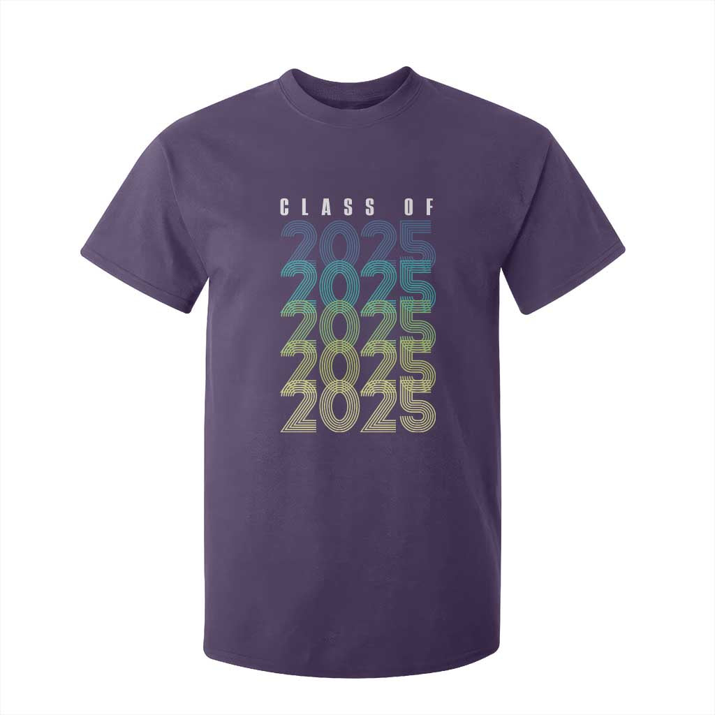 Graduation T Shirt For Kid Class Of 2025 Retro TS09 Purple Print Your Wear