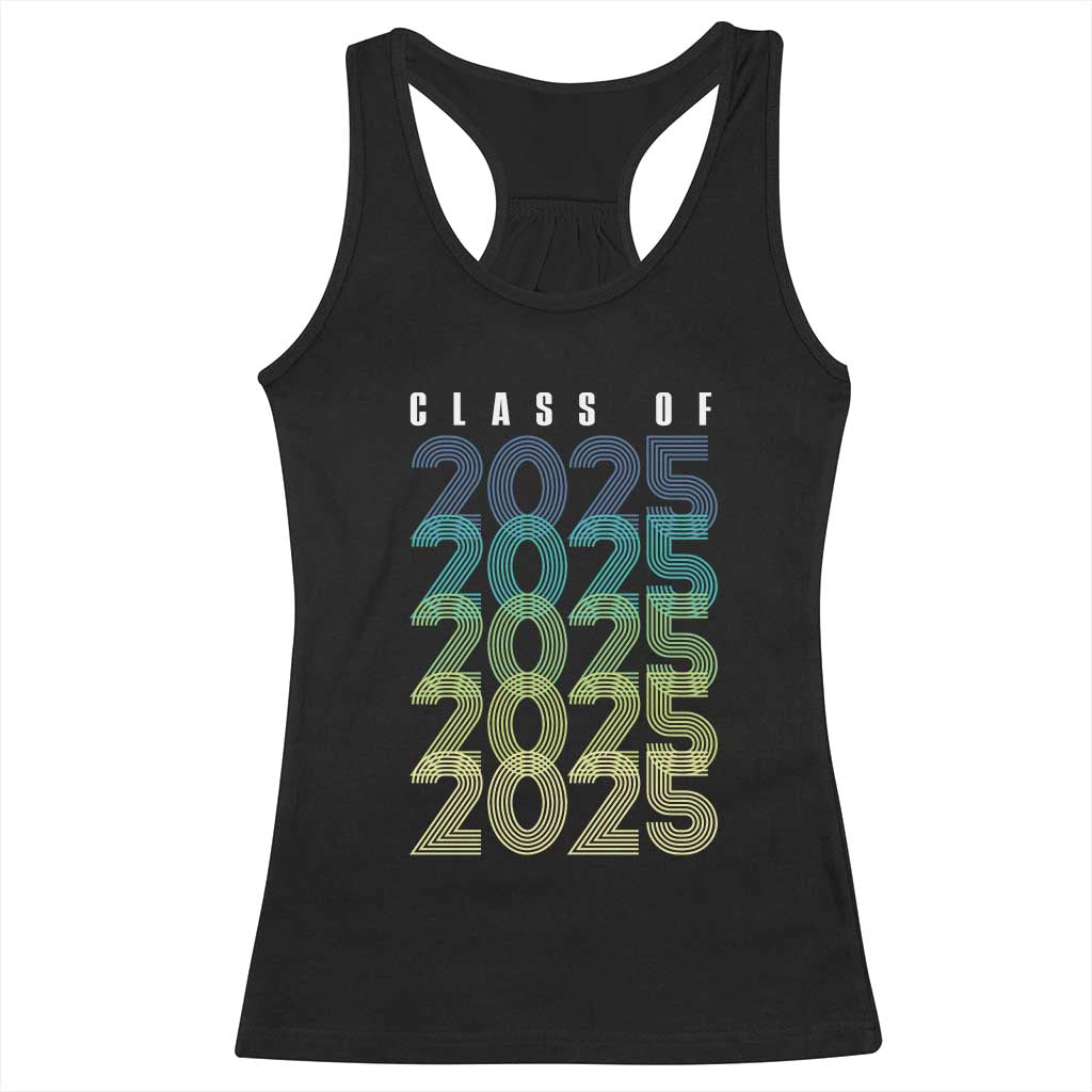 Graduation Racerback Tank Top Class Of 2025 Retro TS09 Black Print Your Wear