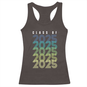 Graduation Racerback Tank Top Class Of 2025 Retro TS09 Dark Chocolate Print Your Wear