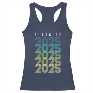 Graduation Racerback Tank Top Class Of 2025 Retro TS09 Navy Print Your Wear