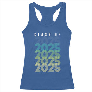 Graduation Racerback Tank Top Class Of 2025 Retro TS09 Royal Blue Print Your Wear