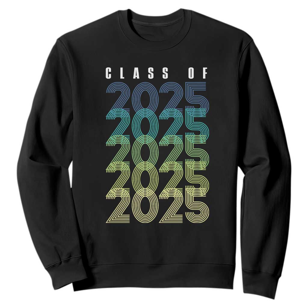 Graduation Sweatshirt Class Of 2025 Retro TS09 Black Print Your Wear