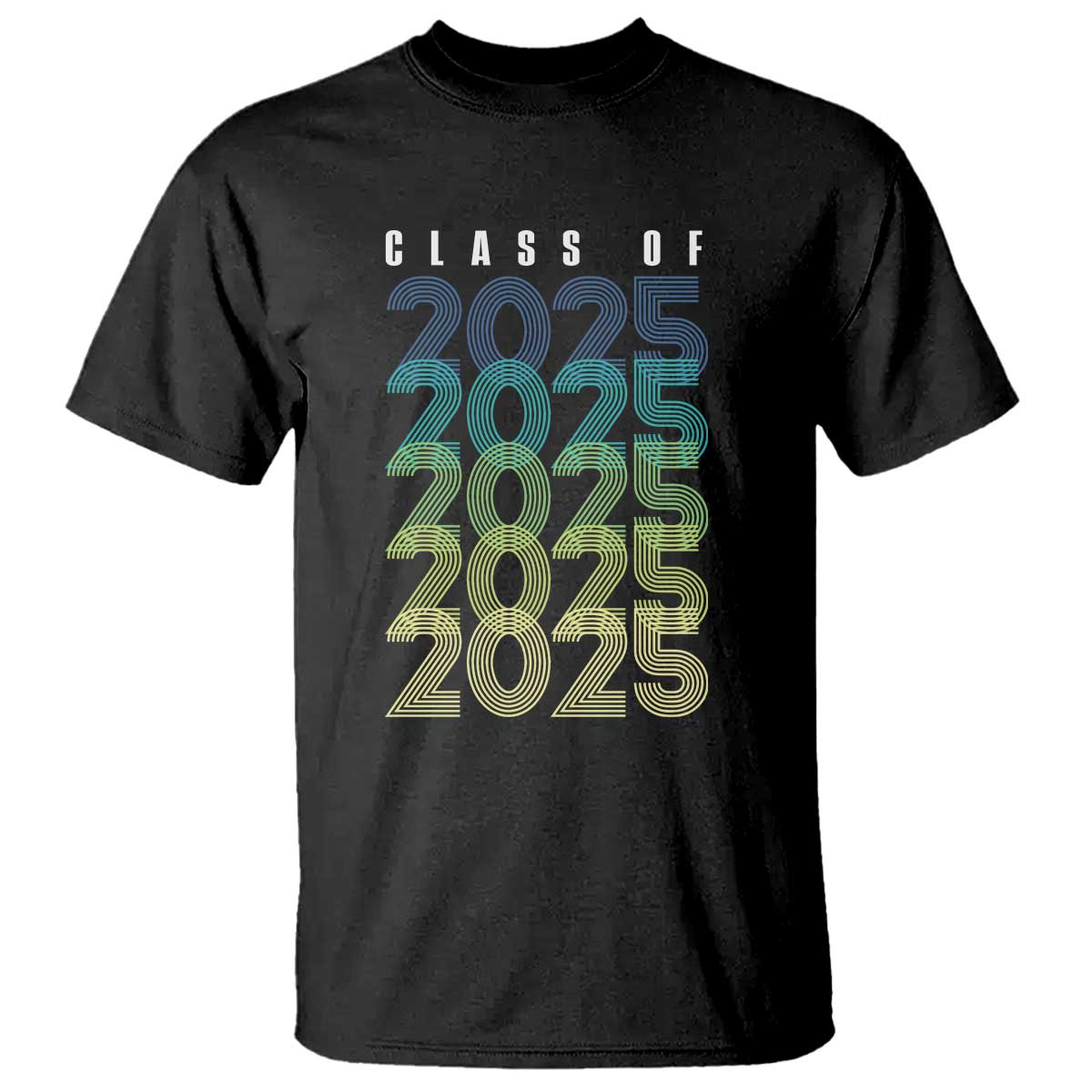 Graduation T Shirt Class Of 2025 Retro TS09 Black Print Your Wear