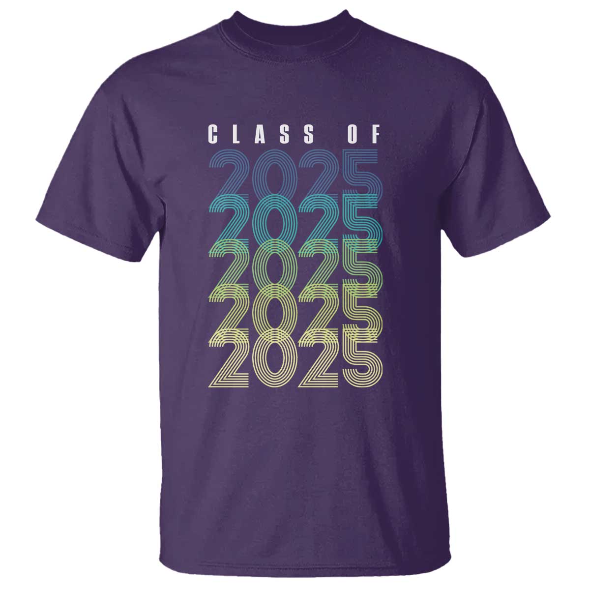 Graduation T Shirt Class Of 2025 Retro TS09 Purple Print Your Wear