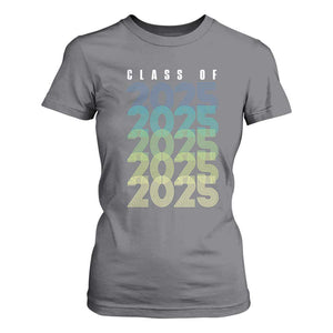 Graduation T Shirt For Women Class Of 2025 Retro TS09 Charcoal Print Your Wear