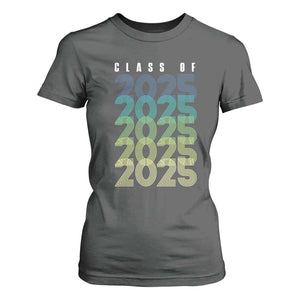 Graduation T Shirt For Women Class Of 2025 Retro TS09 Dark Heather Print Your Wear