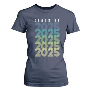 Graduation T Shirt For Women Class Of 2025 Retro TS09 Navy Print Your Wear