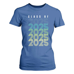 Graduation T Shirt For Women Class Of 2025 Retro TS09 Royal Blue Print Your Wear