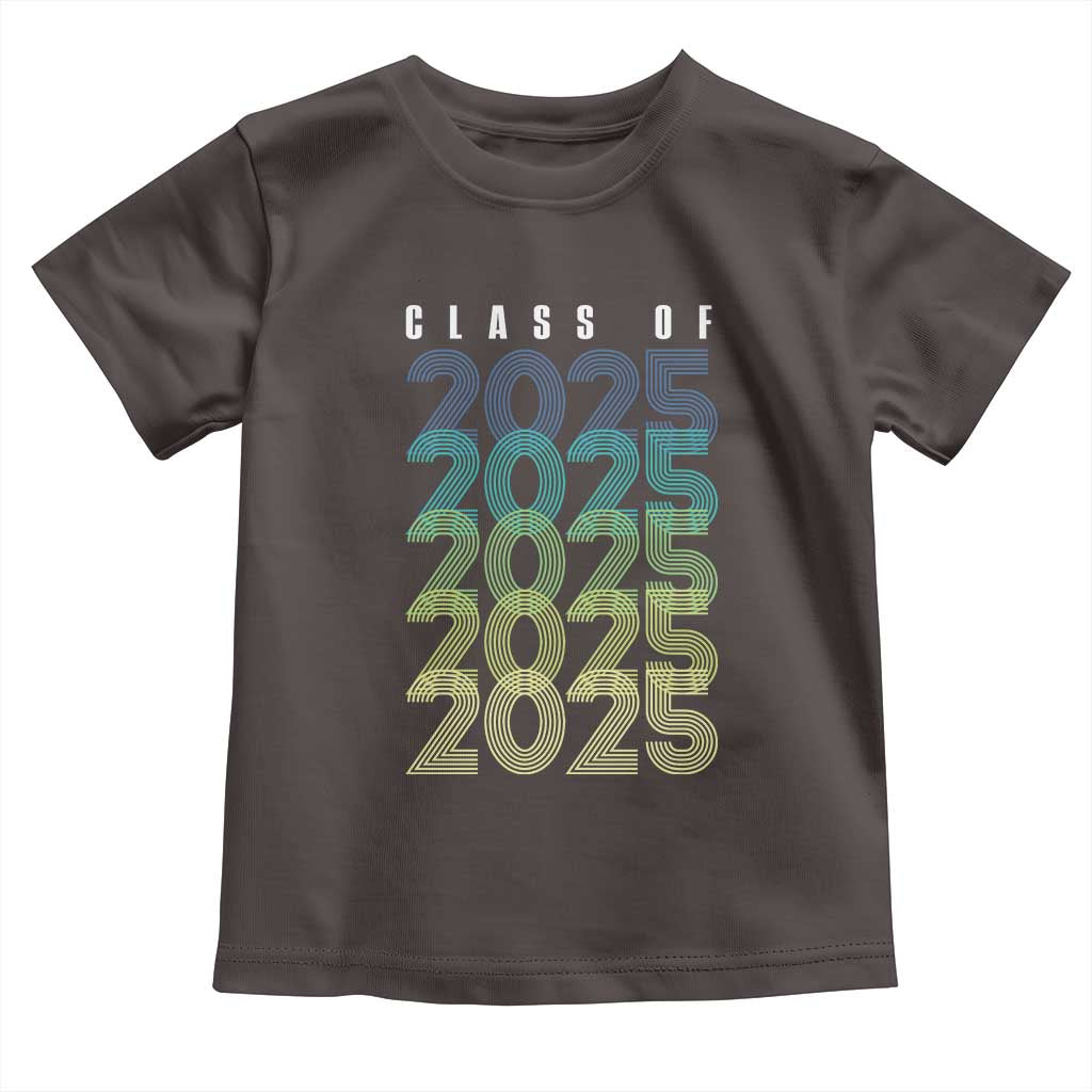 Graduation Toddler T Shirt Class Of 2025 Retro TS09 Dark Chocolate Print Your Wear