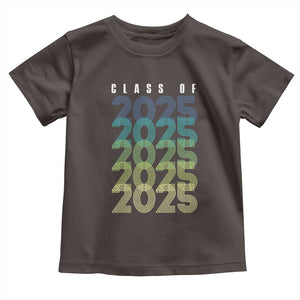 Graduation Toddler T Shirt Class Of 2025 Retro TS09 Dark Chocolate Print Your Wear