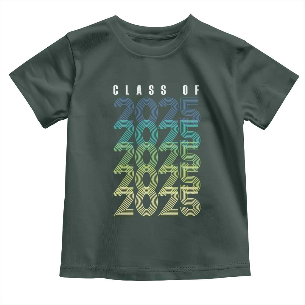 Graduation Toddler T Shirt Class Of 2025 Retro TS09 Dark Forest Green Print Your Wear