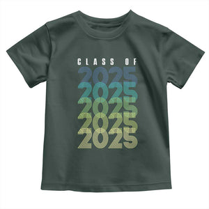 Graduation Toddler T Shirt Class Of 2025 Retro TS09 Dark Forest Green Print Your Wear