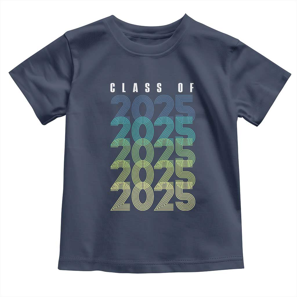 Graduation Toddler T Shirt Class Of 2025 Retro TS09 Navy Print Your Wear