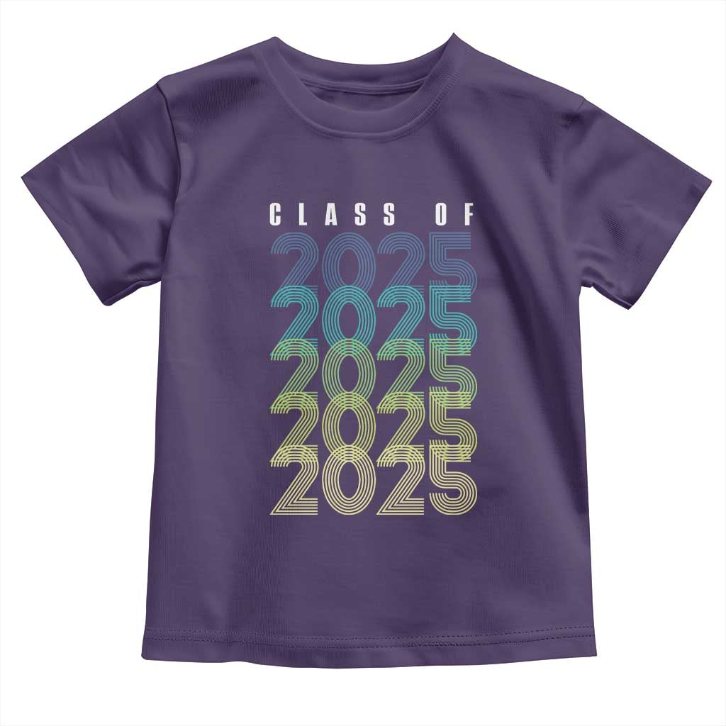 Graduation Toddler T Shirt Class Of 2025 Retro TS09 Purple Print Your Wear
