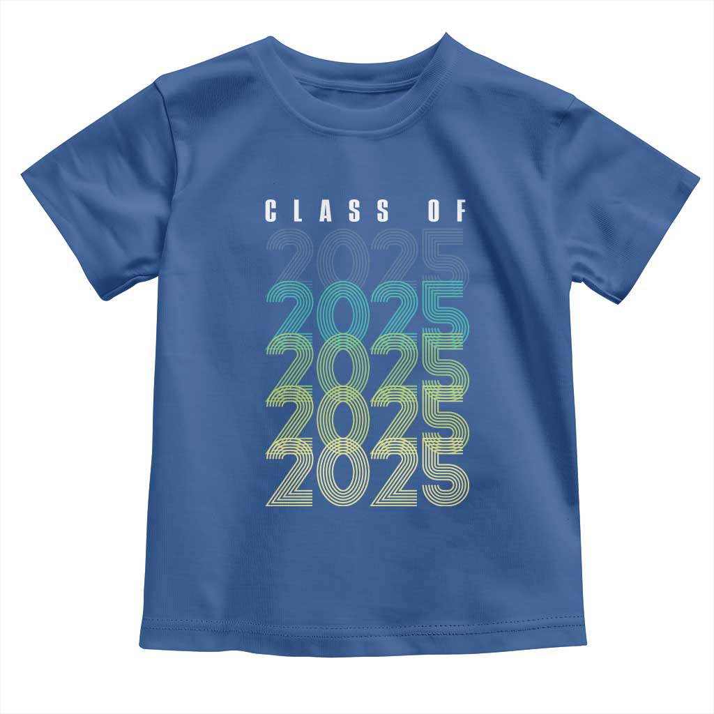 Graduation Toddler T Shirt Class Of 2025 Retro TS09 Royal Blue Print Your Wear