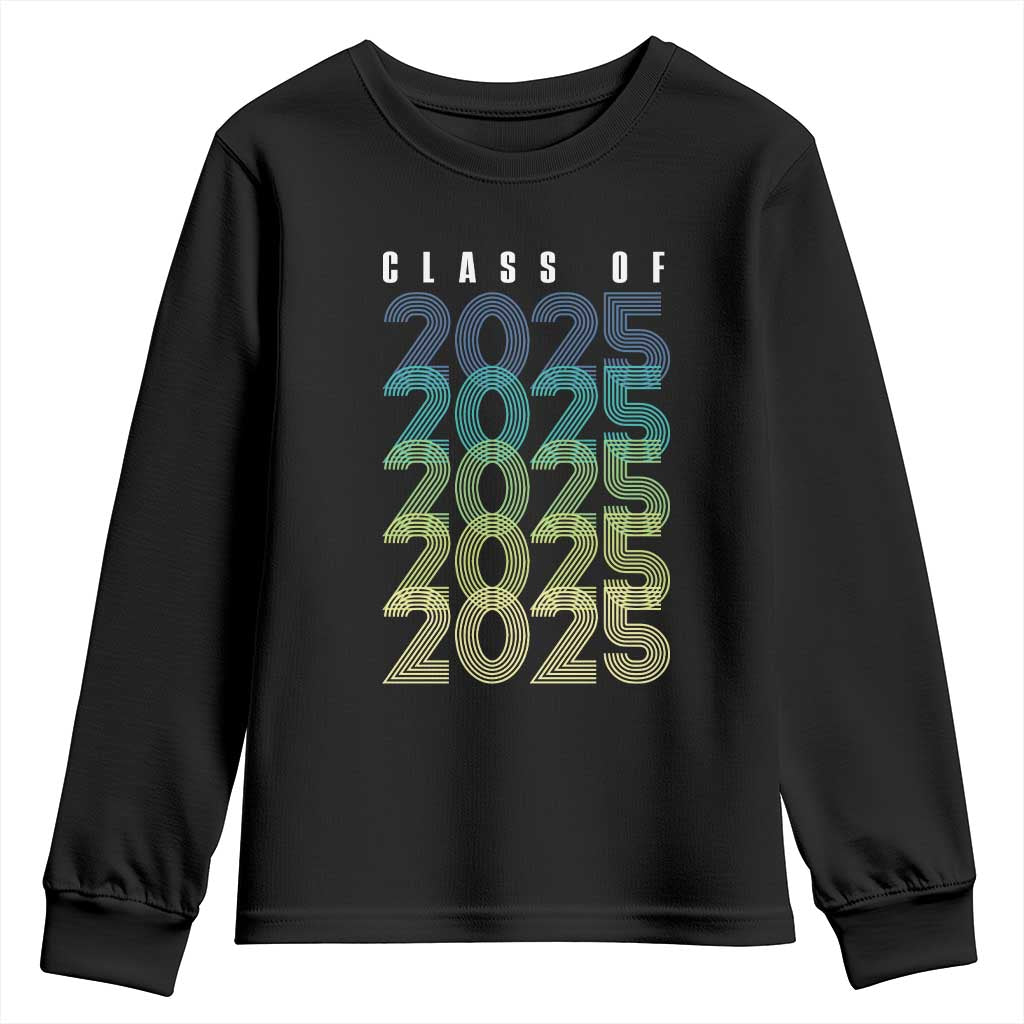 Graduation Youth Sweatshirt Class Of 2025 Retro TS09 Black Print Your Wear