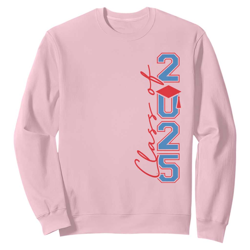 Graduation Class Of 2025 Sweatshirt TS09 Light Pink Print Your Wear