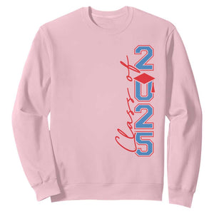 Graduation Class Of 2025 Sweatshirt TS09 Light Pink Print Your Wear