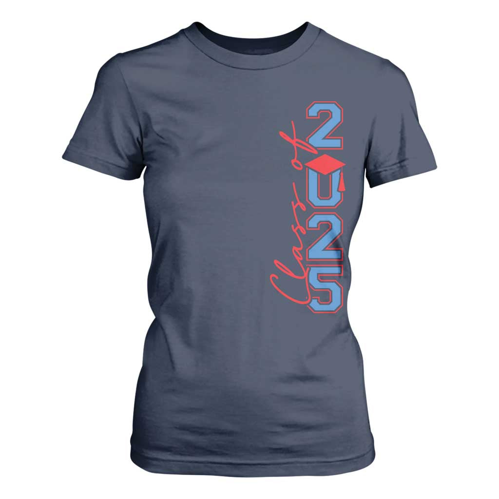 Graduation Class Of 2025 T Shirt For Women TS09 Navy Print Your Wear