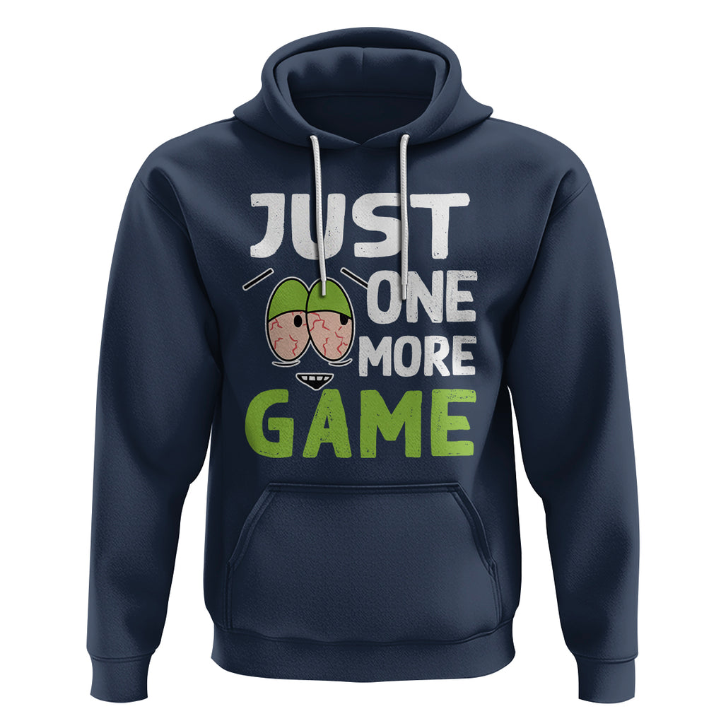 Funny Video Gamer Hoodie Just One More Game Kids Boys Man TS09 Navy Printyourwear