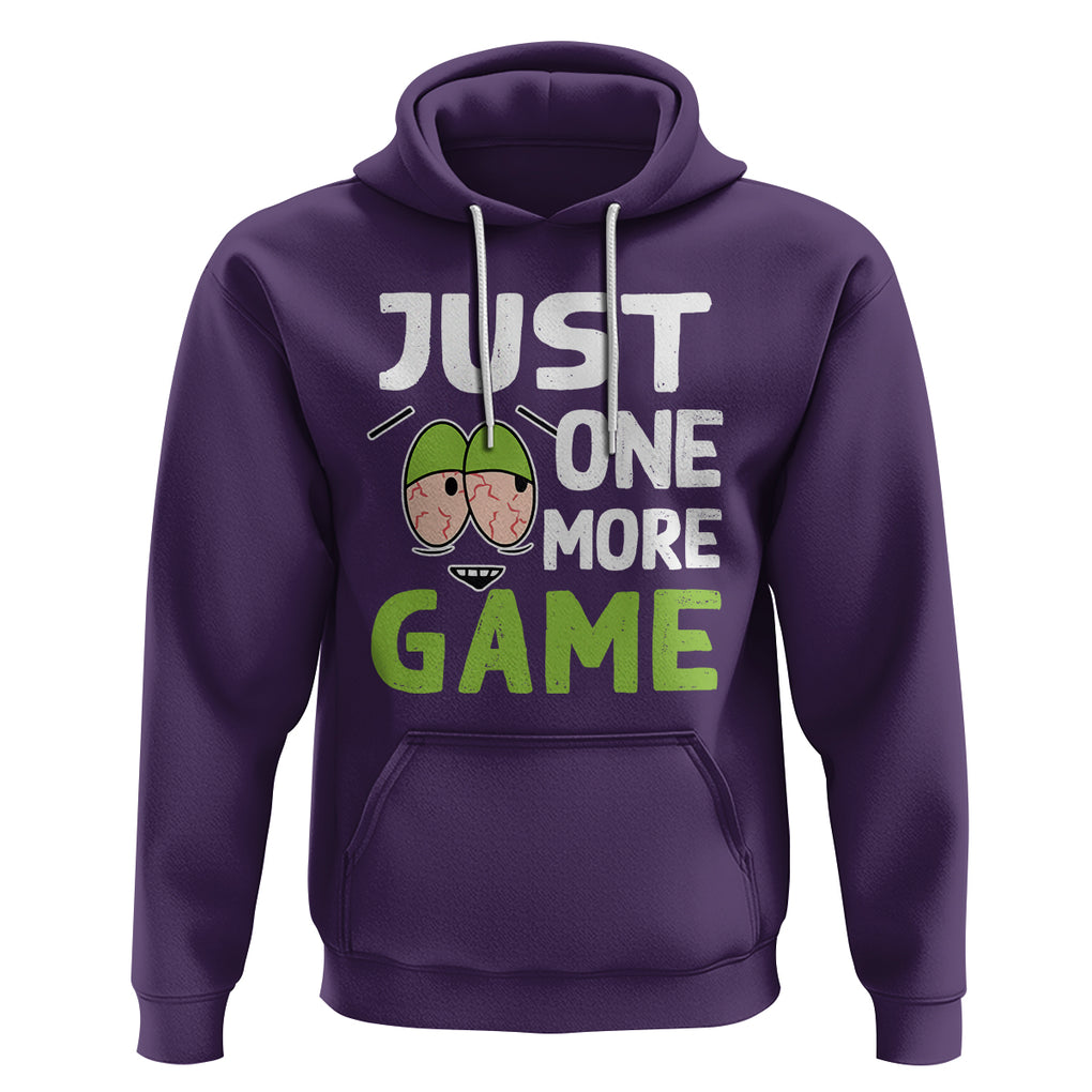 Funny Video Gamer Hoodie Just One More Game Kids Boys Man TS09 Purple Printyourwear