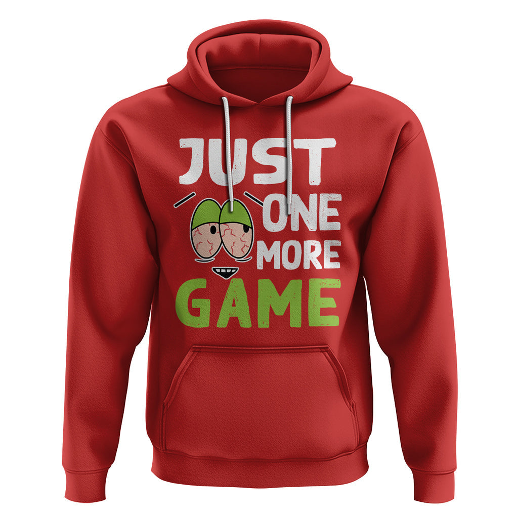 Funny Video Gamer Hoodie Just One More Game Kids Boys Man TS09 Red Printyourwear