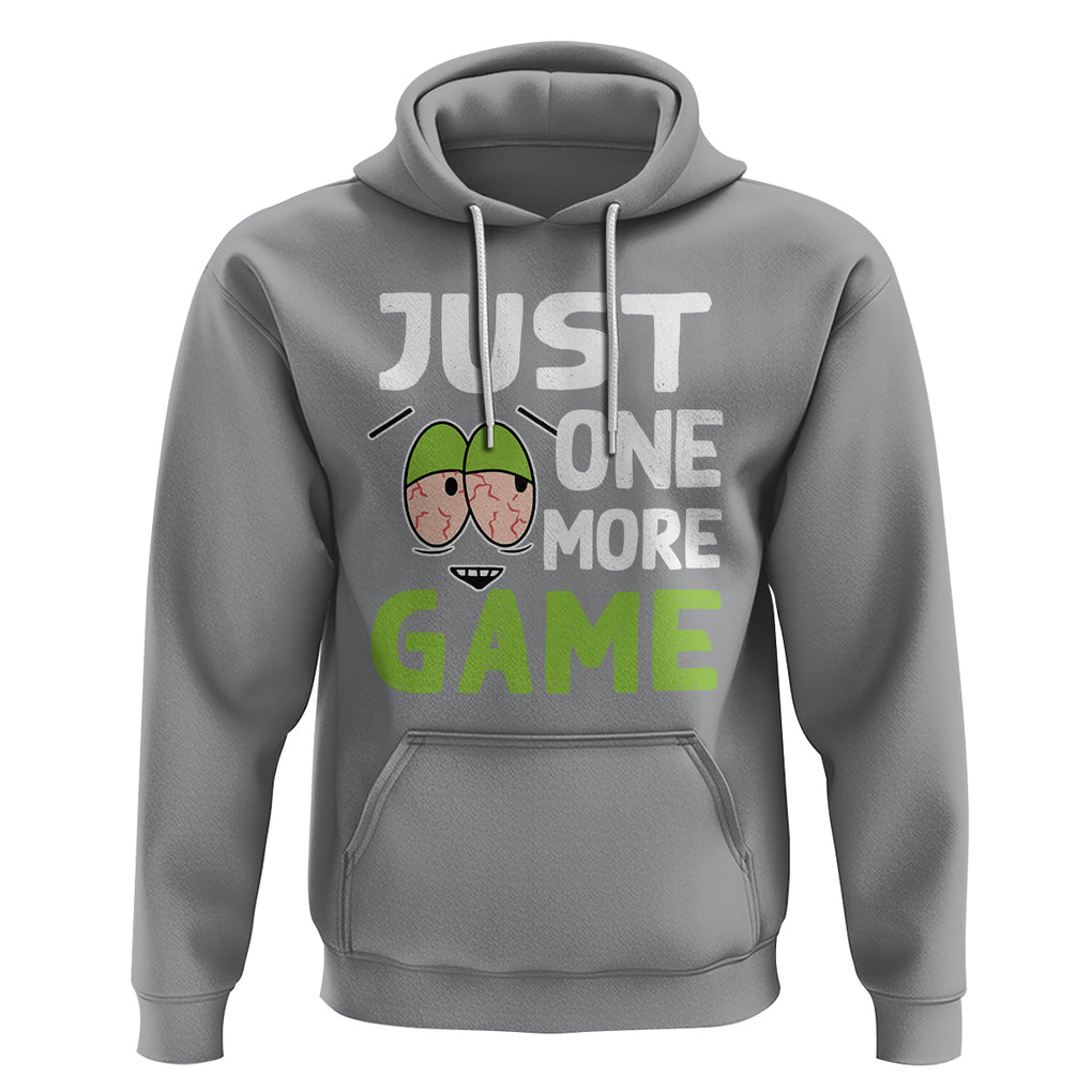 Funny Video Gamer Hoodie Just One More Game Kids Boys Man TS09 Sport Gray Printyourwear