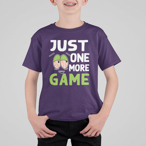 Funny Video Gamer T Shirt For Kid Just One More Game Kids Boys Man TS09 Purple Printyourwear