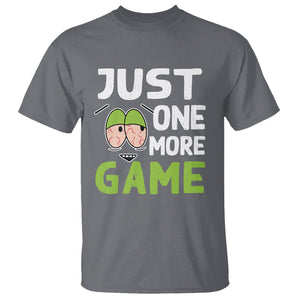 Funny Video Gamer T Shirt Just One More Game Kids Boys Man TS09 Charcoal Printyourwear