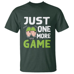 Funny Video Gamer T Shirt Just One More Game Kids Boys Man TS09 Dark Forest Green Printyourwear