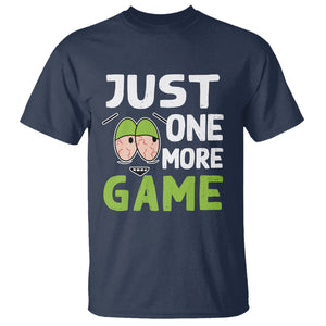 Funny Video Gamer T Shirt Just One More Game Kids Boys Man TS09 Navy Printyourwear