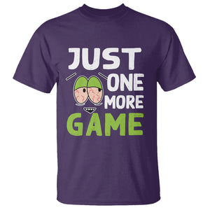 Funny Video Gamer T Shirt Just One More Game Kids Boys Man TS09 Purple Printyourwear